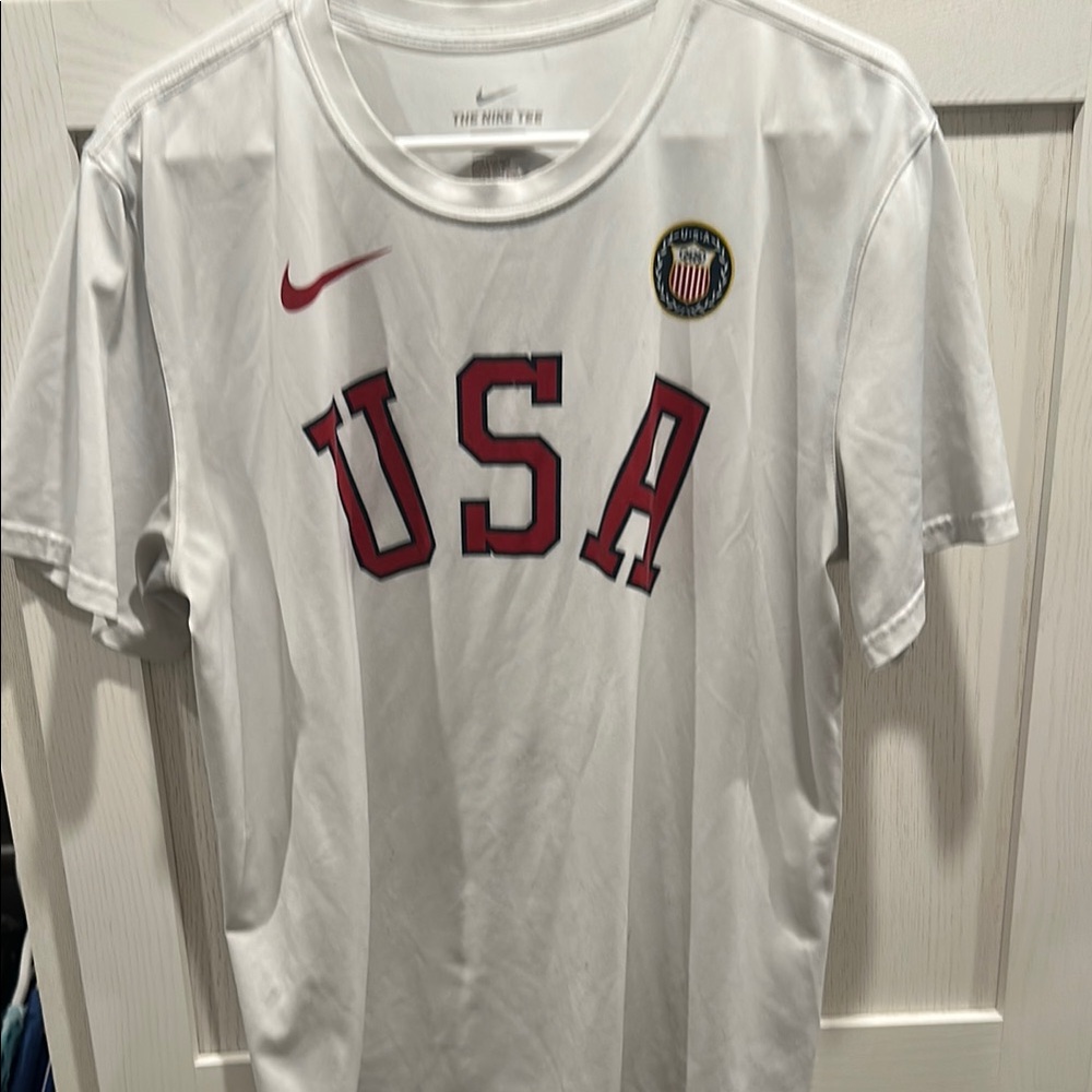 Nike White Short Sleeve USA Tee